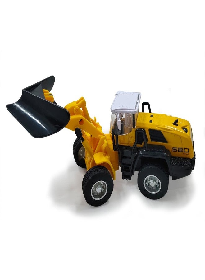 Zubblo Die-Cast Metal Heavy Construction Toy Vehicle for Kids | Realistic | Yellow Toy JCB Truck| Birthday Toy (Dump Truck) - Image 3