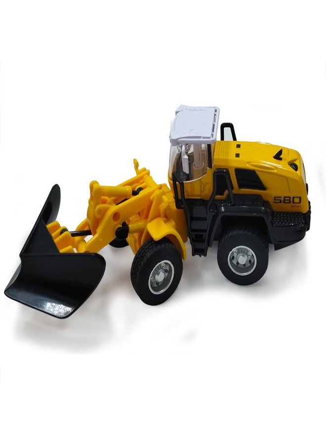 Zubblo Die-Cast Metal Heavy Construction Toy Vehicle for Kids | Realistic | Yellow Toy JCB Truck| Birthday Toy (Dump Truck) - Image 1