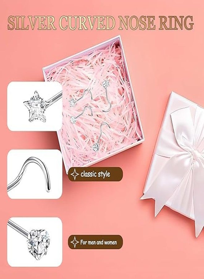 INOCEAN مجموعة INOCEAN المكونة من 5 قطع من دبابيس الأنف للنساء، حلقة أنف مع ثقب، طقم مجوهرات أنف من 5 قطع، أقراط أنف أنيقة ودبابيس أنف للارتداء اليومي والمناسبات الاحتفالية - Image 4