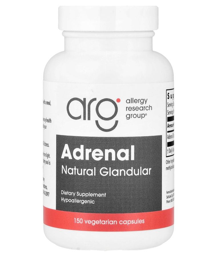 Allergy Research Group Adrenal Natural Glandular 150 Vegetarian Capsules (100 mg per Capsule)