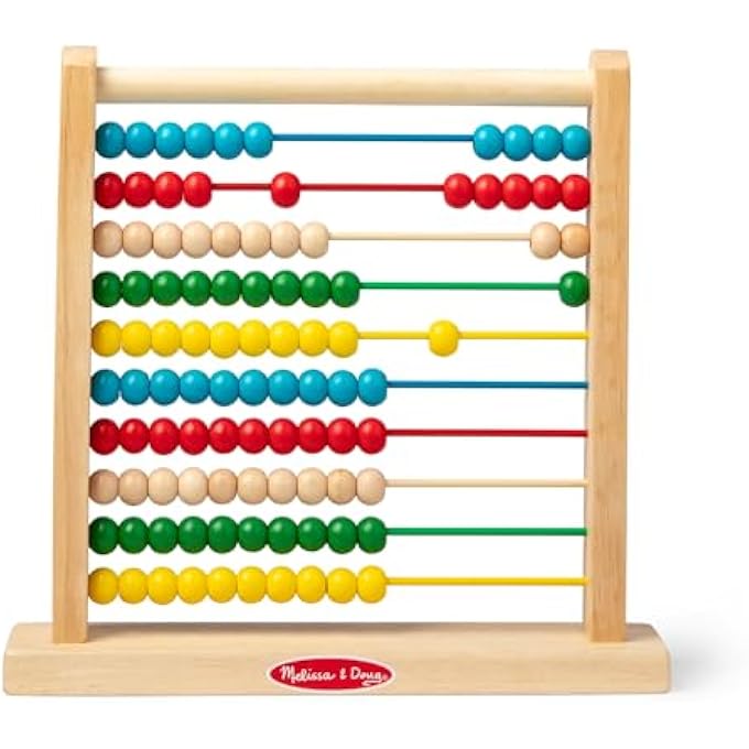ABACUS – CLASSIC WOODEN EDUCATIONAL COUNTING TOY WITH 100 BEADS ON 10 ROWS – H&S-ON MATH TOOL FOR KIDS AGES 3+ TO LEARN COUNTING, COLORS & PATTERNS | MD493 - Image 5