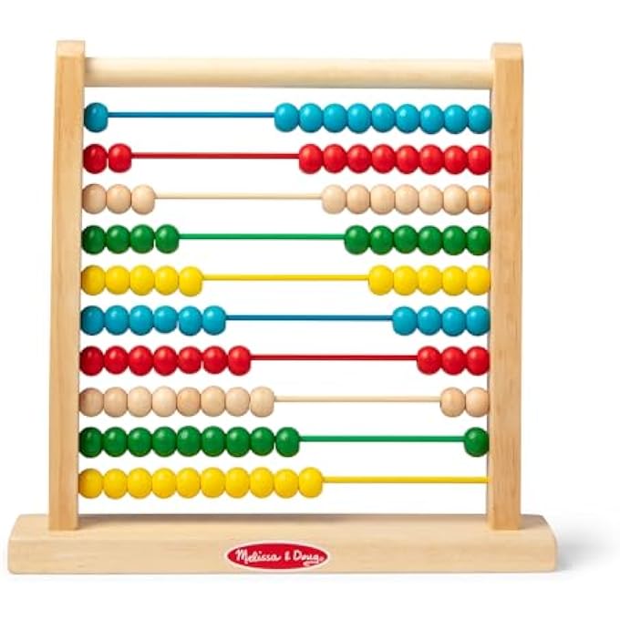 ABACUS – CLASSIC WOODEN EDUCATIONAL COUNTING TOY WITH 100 BEADS ON 10 ROWS – H&S-ON MATH TOOL FOR KIDS AGES 3+ TO LEARN COUNTING, COLORS & PATTERNS | MD493 - Image 2