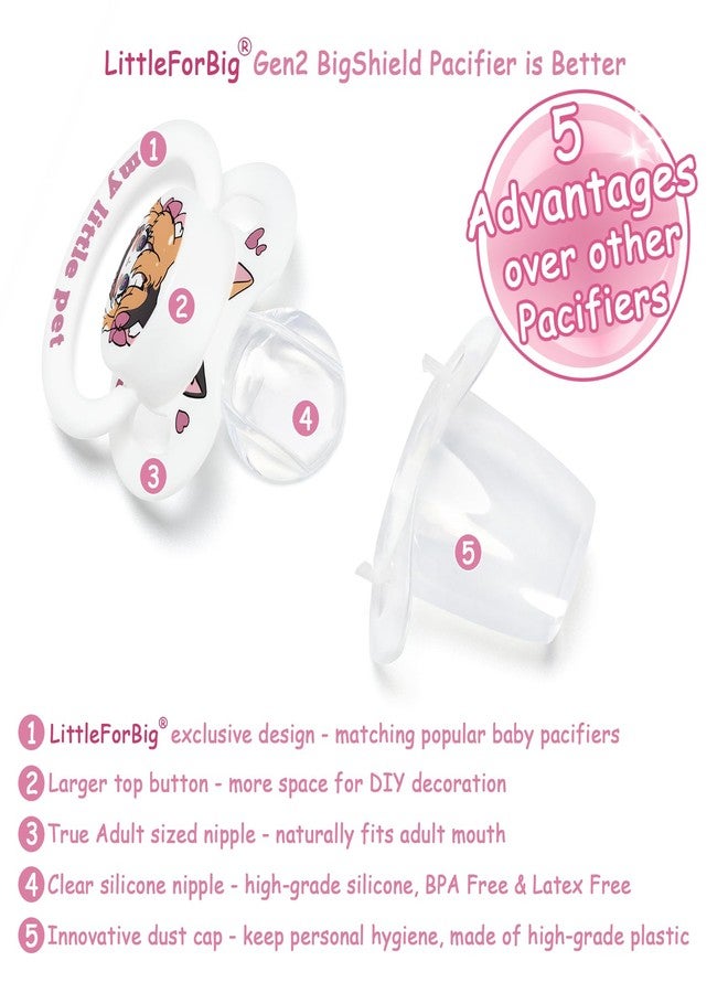 LittleForBig Bigshield Generation-II Adult Sized Printed Pacifier My Little Pet Pattern - Image 2