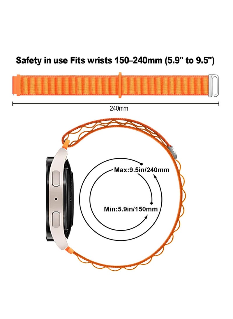 Anmi أشرطة ساعة 20 مم متوافقة مع ساعة Samsung Galaxy Watch 6 الكلاسيكية 47 مم 43 مم Galaxy Watch 6/5/4 40 مم 44 مم/Galaxy Watch 5 Pro Sport Nylon Strap Amazfit GTS 4 حزام سريع الفك  - Image 5