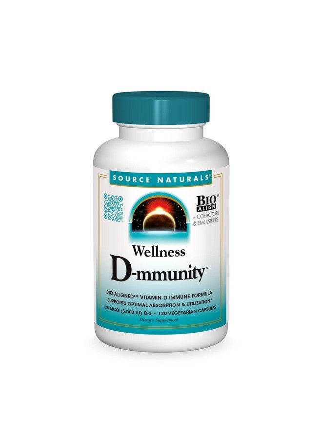 Source Naturals Wellness Dmmunity Vitamin D 120 Vegetarian Capsules  - Image 1