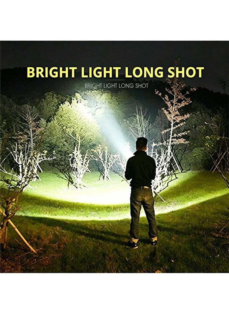 Rechargeable LED Tactical Flashlight XHP70, Super Bright 10000 Lumens, 3 Modes, USB Charging, Water Resistant, Aluminum Body , 26650 Battery – Outdoor Camping Emergency Handheld Torch - Image 2