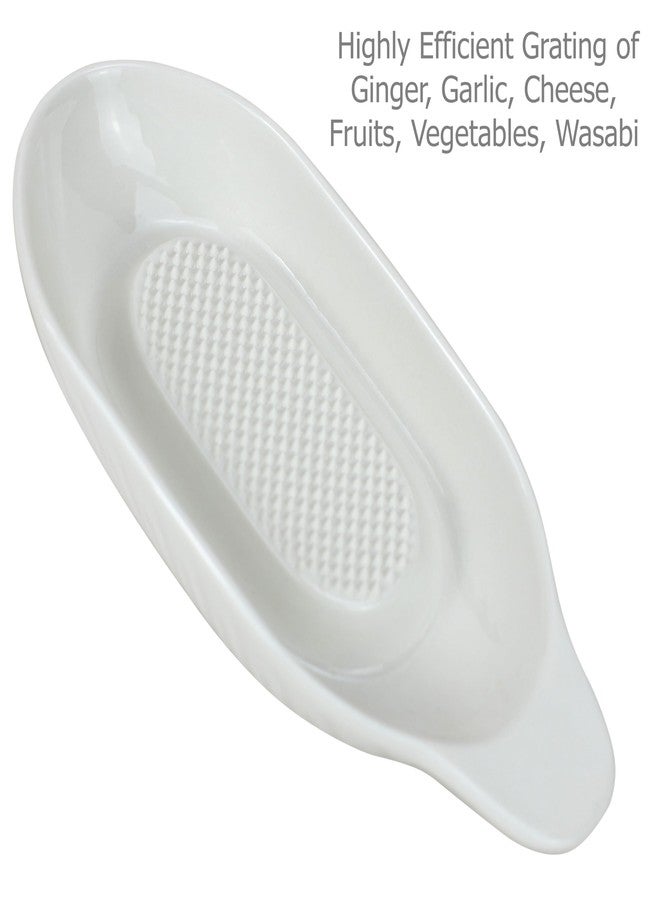 EIKS Ceramic Ginger Grater Plate with Scraper for Grinding Wasabi Ginger Garlic Cheese Fruits Vegetables - Image 5