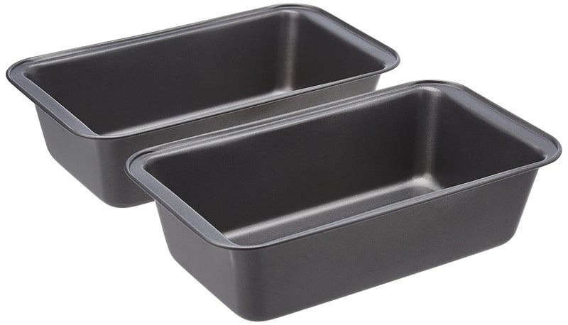 CURATED CART Bread Moulds for Baking - Non-Stick Loaf Tin Set of 2, Heavy Duty Carbon Steel, Bread Baking Tray, Loaf Pan, Oven and Microwave Safe, Dishwasher Safe, Bread Pan for Baking - Image 1
