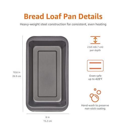 CURATED CART Bread Moulds for Baking - Non-Stick Loaf Tin Set of 2, Heavy Duty Carbon Steel, Bread Baking Tray, Loaf Pan, Oven and Microwave Safe, Dishwasher Safe, Bread Pan for Baking - Image 5
