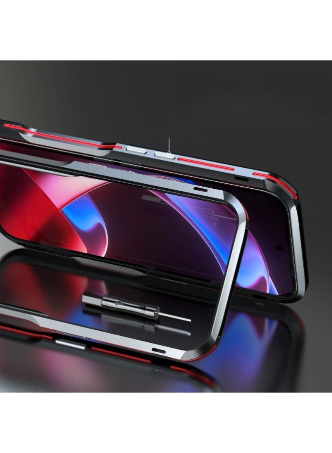 Phone case compatible with Nothing phone2A, metal frame, breathable heat dissipation, layered metal cover, bare metal feel, and back film is sent - Image 2