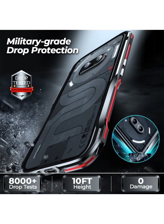 Phone case compatible with Nothing phone2A, metal frame, breathable heat dissipation, layered metal cover, bare metal feel, and back film is sent - Image 4