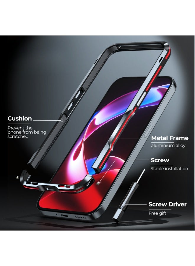 Phone case compatible with Nothing phone2A, metal frame, breathable heat dissipation, layered metal cover, bare metal feel, and back film is sent - Image 3