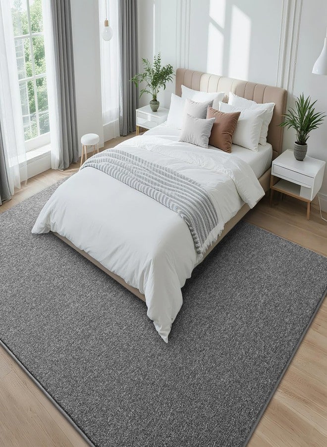 FALARK 4x6 Area Rugs for Bedroom Living Room, Dark Grey Soft Low-Pile Modern Indoor Thickened Memory Foam Non-Slip Washable Carpets for Kids Dorm Home Decor Rug - Image 3