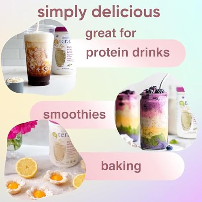 simply tera's Pure Whey Protein Powder - Grass Fed Whey Protein Powder, Clean & Natural, Unflavored, Non-GMO, Kosher, Unsweetened - 12 Oz - Image 4