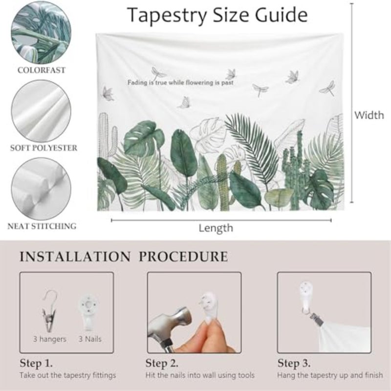 Decorative Wall Tapestry, 3D Printing Wall Tapestry, Decorative Murals Wall Tapestry, Christmas Decoration for Bedroom, Living Room 100 x 150 cm - Image 2
