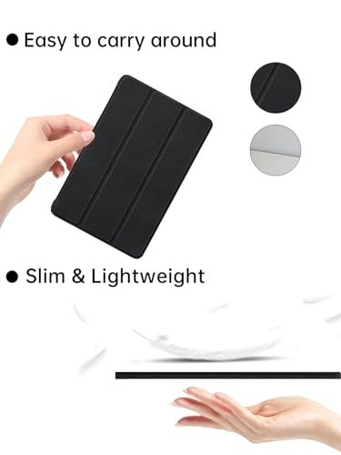 WUNIAK Case for Samsung Galaxy Tab S11 Tablet 11 inch,Hard PC and Premium PU Stand Cover Ultra Lightweight Slim Shell Stand Cover for Tab S11,Black - Image 2