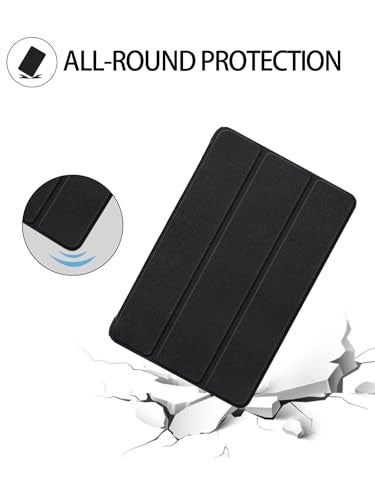 WUNIAK Case for Samsung Galaxy Tab S11 Tablet 11 inch,Hard PC and Premium PU Stand Cover Ultra Lightweight Slim Shell Stand Cover for Tab S11,Black - Image 3