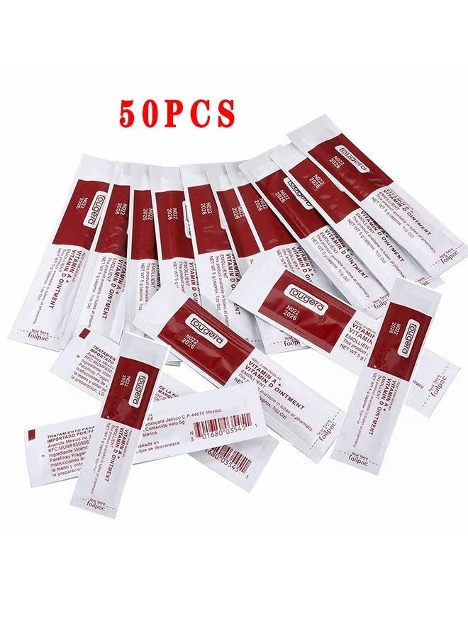 Fougera 50PCS Tattoo Scar Repair Gel, Microblading Aftercare Ointment Vitamin A And D Anti-Inflammatory Anti Scar Tattoo Aftercare Cream For Makeup Microblading And Tattoo Healing Art Tattoo Supplies - Image 1