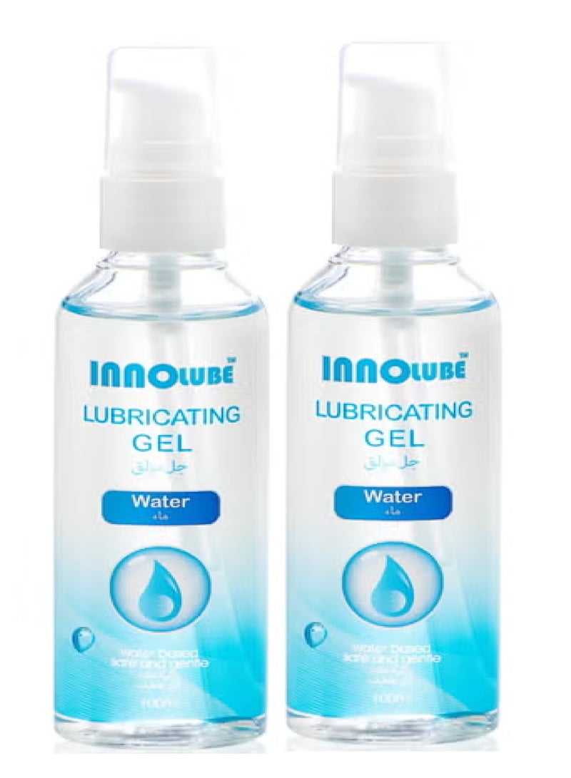 InnoLube Set Of Two Pieces Lubricating Gel Water Based Safe And Gentle 2X100ml - Image 1