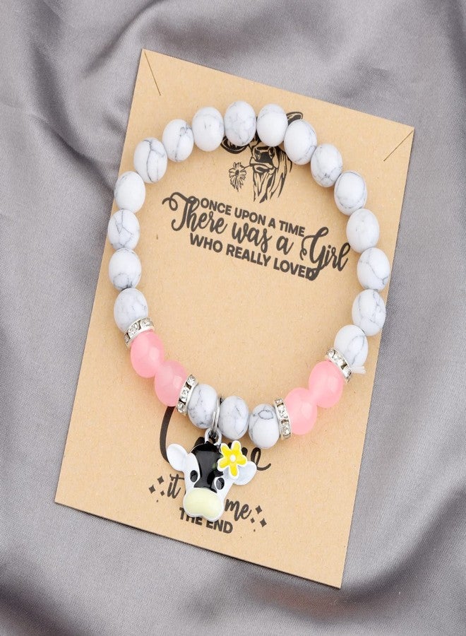 MAOFAED Cow Gift Cow Bracelet for Wome, Animal Bracelet, Animal Lover Gift, Farmer Mom Present - Image 2