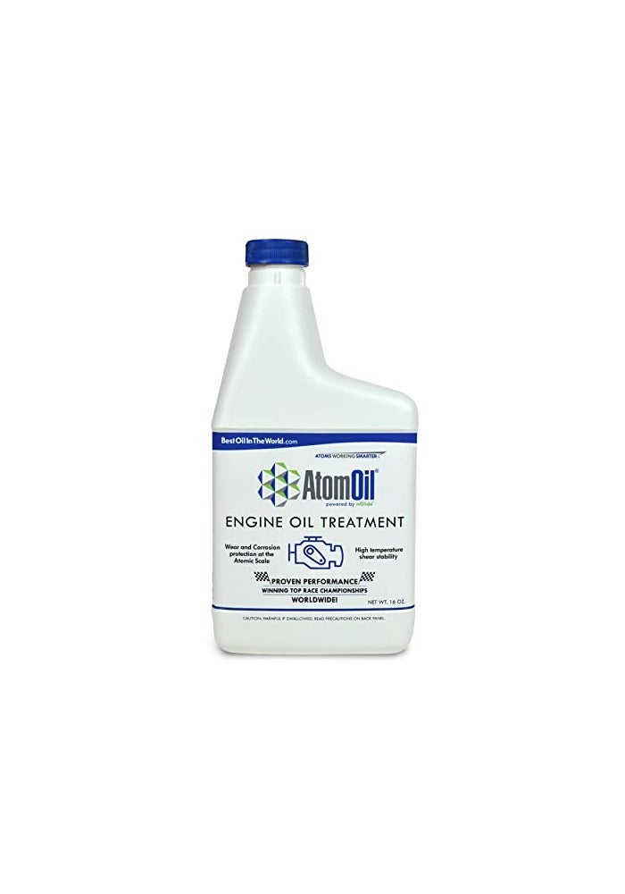 Atom Oil AtomOil Oil Additive for Car Engine and Protection Nano Technology Motor High Mileage Treatment Atomic Scale Protective Oil Treatment 16 Oz Bottle - Image 1