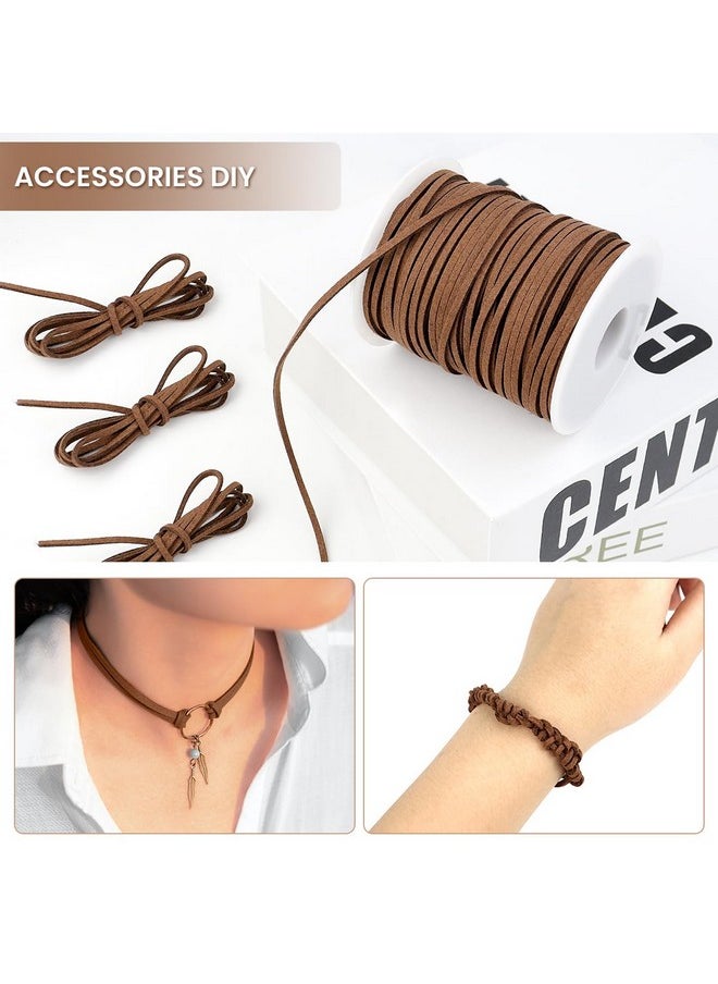 Tenalleys Leather String Suede Cord Leather Cords Rope String For Jewelry Making Necklace Bracelet Art Crafts Beading (Brown, 2.6Mm X 50 Yard)  - Image 4