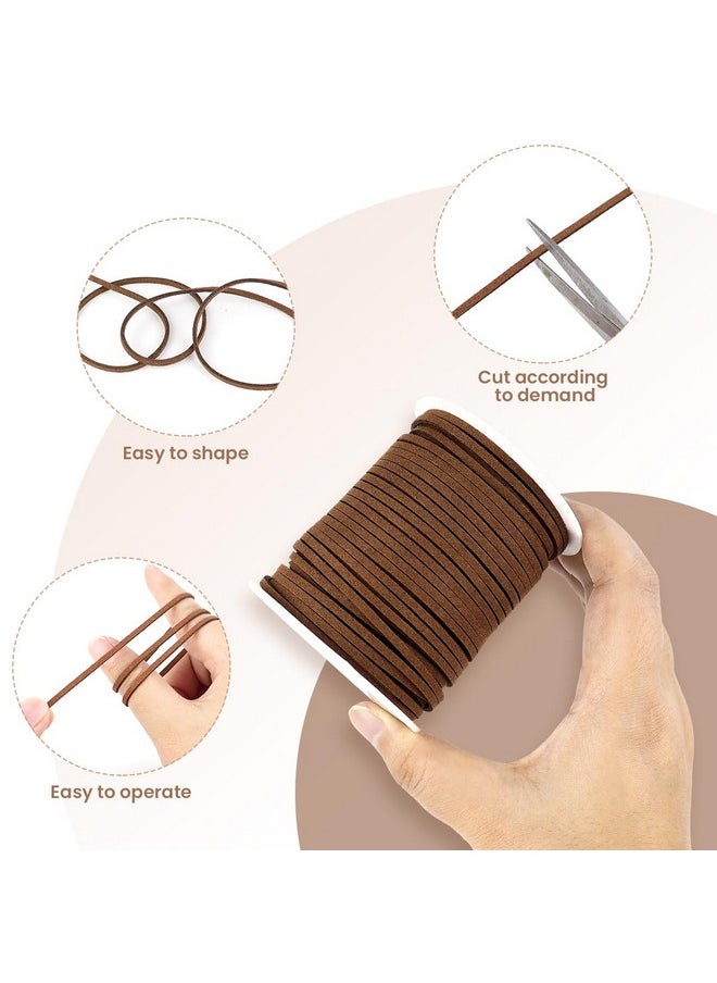Tenalleys Leather String Suede Cord Leather Cords Rope String For Jewelry Making Necklace Bracelet Art Crafts Beading (Brown, 2.6Mm X 50 Yard)  - Image 2