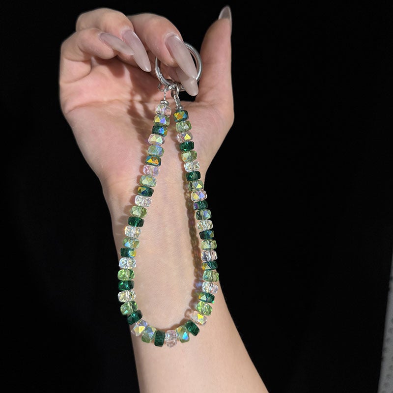 Colorful Wheel Crystal Mobile Phone Chain Mobile Phone Rope Wrist Lanyard Mobile Phone Decoration Bag Pendant Mobile Phone Anti-Falling Safety Rope - Image 3