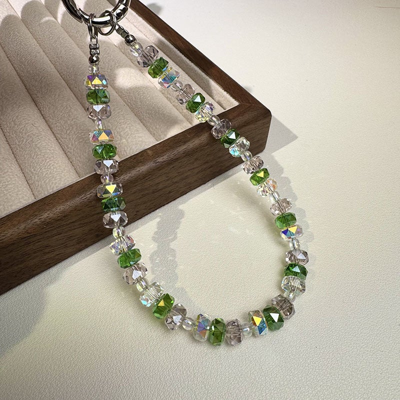 Colorful Wheel Crystal Mobile Phone Chain Mobile Phone Rope Wrist Lanyard Mobile Phone Decoration Bag Pendant Mobile Phone Anti-Falling Safety Rope - Image 1