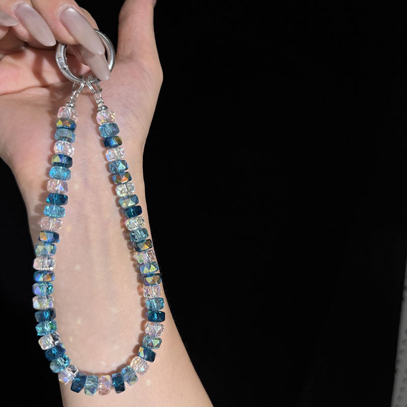 Colorful Wheel Crystal Mobile Phone Chain Mobile Phone Rope Wrist Lanyard Mobile Phone Decoration Bag Pendant Mobile Phone Anti-Falling Safety Rope - Image 4
