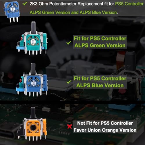 IKPEK 10pcs 2K3 Ohm Potentiometer Replacement for Dualsense PS5 Controller, Trim Pot Resistor Thumbstick Module Sensor for ALPS Analog Joystick - Image 2