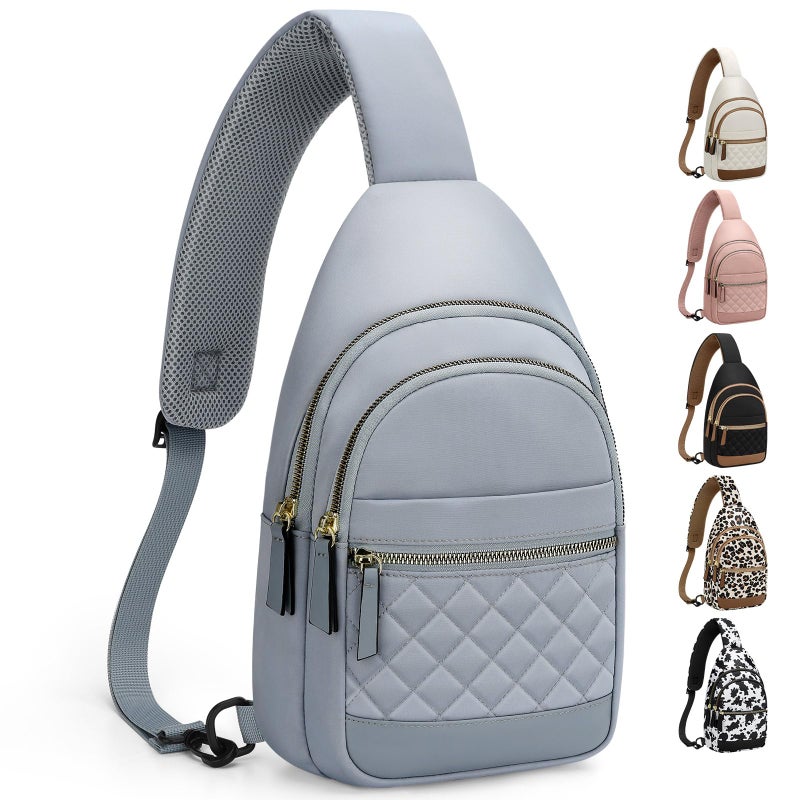 Capolo Sling Bag for Women Men Waterproof Crossbody Bags for Women Trendy Casual Fanny Pack with Convertible Shoulder Strap Chest Bag for Travel Hiking(Blue, Medium) - Image 1