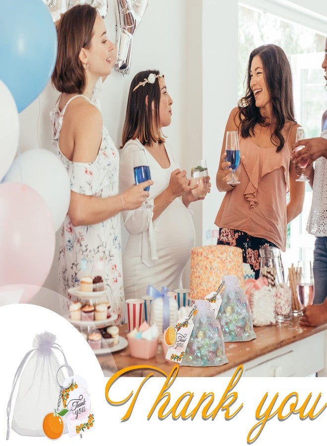 سوريو هدايا حفلة استقبال المولود الجديد "ليتل كيوتي" تتضمن سلاسل مفاتيح برتقالية، وأكياس أورجانزا بيضاء، وبطاقات شكر، وهدايا حفلات بطابع الفواكه، وجوائز مدرسية لحفلات أعياد الميلاد والزفاف، وهدايا تذكارية (48 مجموعة). - Image 5