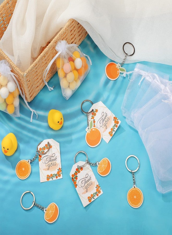 سوريو هدايا حفلة استقبال المولود الجديد "ليتل كيوتي" تتضمن سلاسل مفاتيح برتقالية، وأكياس أورجانزا بيضاء، وبطاقات شكر، وهدايا حفلات بطابع الفواكه، وجوائز مدرسية لحفلات أعياد الميلاد والزفاف، وهدايا تذكارية (48 مجموعة). - Image 2