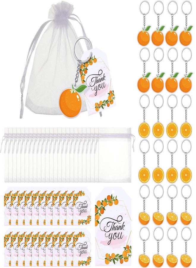 سوريو هدايا حفلة استقبال المولود الجديد "ليتل كيوتي" تتضمن سلاسل مفاتيح برتقالية، وأكياس أورجانزا بيضاء، وبطاقات شكر، وهدايا حفلات بطابع الفواكه، وجوائز مدرسية لحفلات أعياد الميلاد والزفاف، وهدايا تذكارية (48 مجموعة). - Image 1