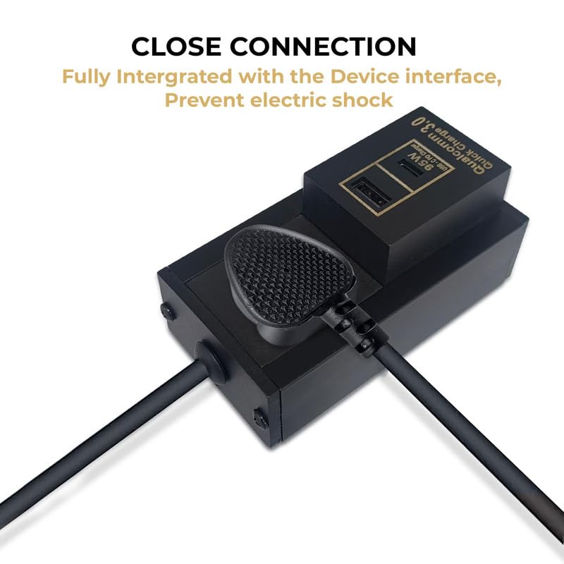 MX Single Socket Extension Board with 10 Meter Heavy Duty Long Wire Cord Use to Exetend Power Socket 2500W 10A Wire Extender with Plug Perent (10 Mtr, Universal Socket + 95W USB-C + USB-A) - Image 2