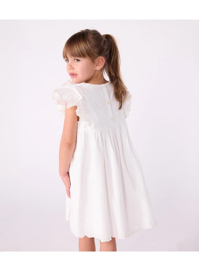 Petit Bateau Children's short-sleeved plain cotton dress