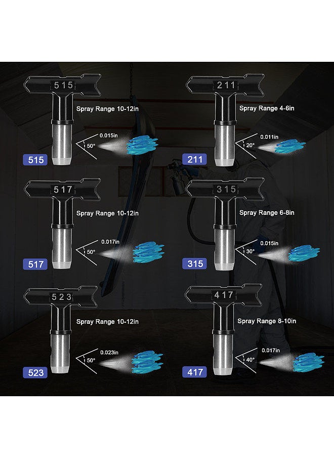 Generic - Airless Paint Nozzles and Filters Set Reversible Spraying Machine Tips Airless Paint Sprayer Nozzle Filter Kit Airless Sprayer Spraying Machine Accessory - Image 1
