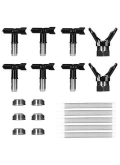 Airless Paint Nozzles and Filters Set Reversible Spraying Machine Tips Airless Paint Sprayer Nozzle Filter Kit Airless Sprayer Spraying Machine Accessory