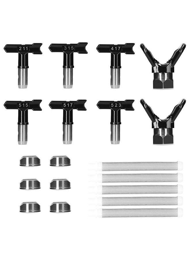 Generic - Airless Paint Nozzles and Filters Set Reversible Spraying Machine Tips Airless Paint Sprayer Nozzle Filter Kit Airless Sprayer Spraying Machine Accessory - Image 1