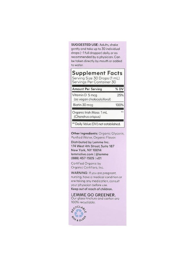 Lemme Lemme, Organic Sea Moss Liquid Drops, 1 fl oz (30 ml)  - Image 3