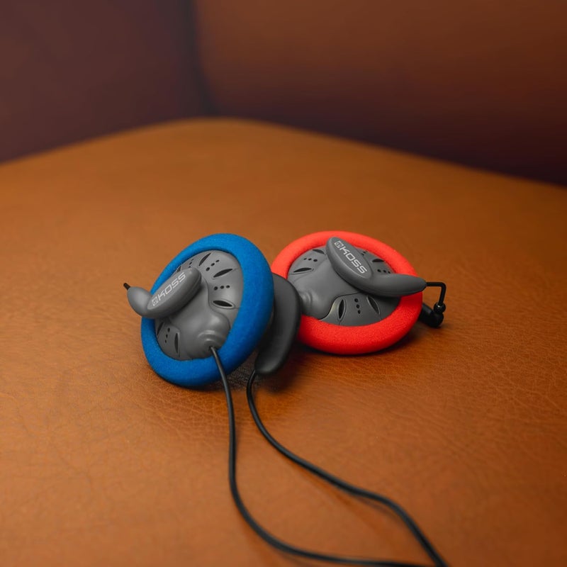 KOSS KSC75 Portable On-Ear Clip Headphones, Retro Style, Ultra Lightweight, Grey - Image 3