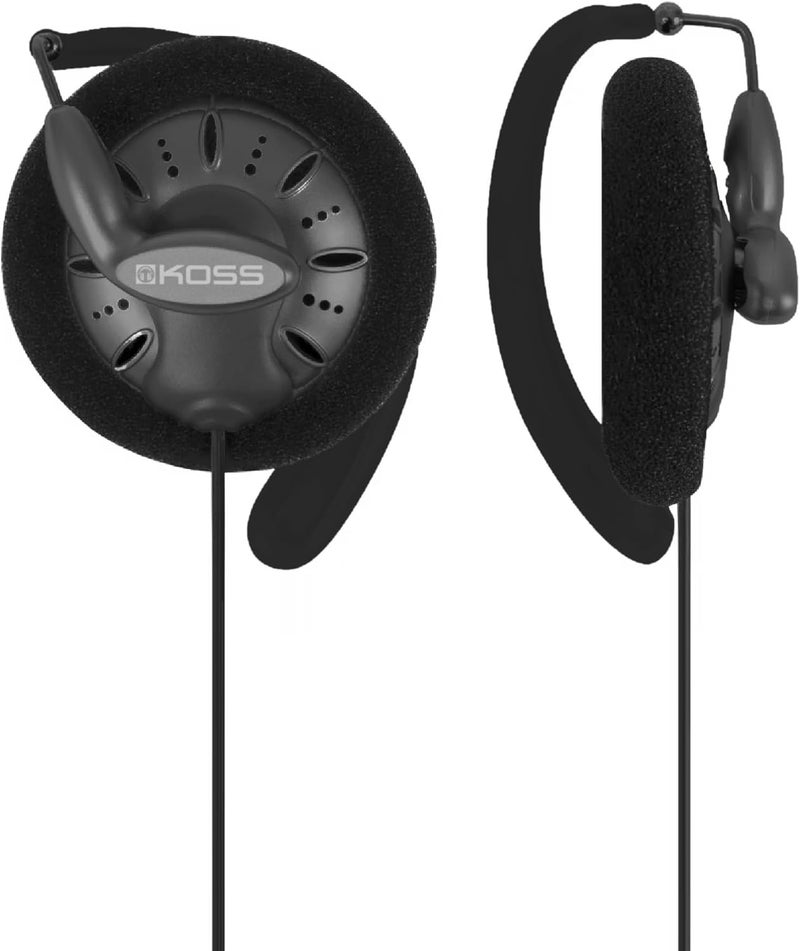 KOSS KSC75 Portable On-Ear Clip Headphones, Retro Style, Ultra Lightweight, Grey - Image 1