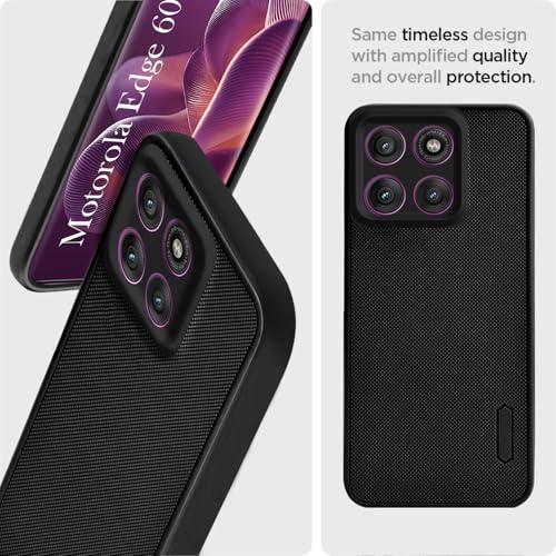 Jkobi Back Cover Case for Motorola Moto Edge 60 Pro (Textured Grip Design | Camera Protection | Slim and Light Weight | Soft Touch and Feel | Black) - Image 3