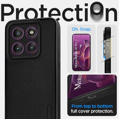 Jkobi Back Cover Case for Motorola Moto Edge 60 Pro (Textured Grip Design | Camera Protection | Slim and Light Weight | Soft Touch and Feel | Black) - Image 2