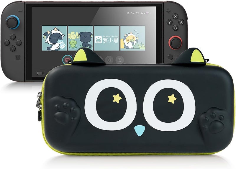 GeekShare حقيبة حمل لجهاز Switch 2 من GeekShare، حقيبة تخزين مقواة بغلاف صلب مزودة بفتحات لبطاقات الألعاب، حقيبة سفر محمولة متوافقة مع جهاز Switch 2 (2025) وملحقات الألعاب - سلسلة The Hei Series - Image 1