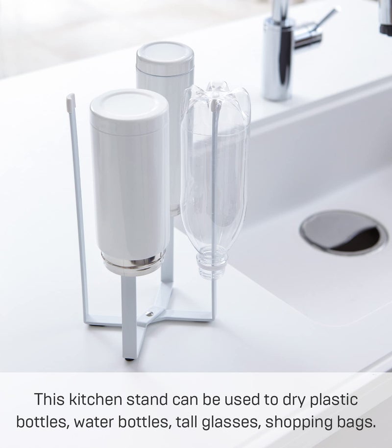 YAMAZAKI home 6784 Kitchen Multi Eco Stand-Multifunctional Plastic Bag Holder, One Size, White - Image 2