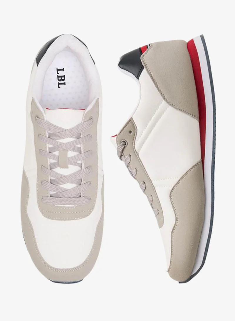 Panelled Lace-Up Sneakers