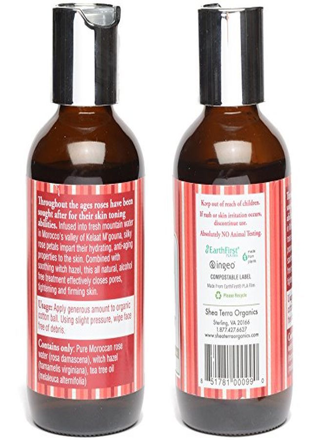 Shea Terra Organics Beauty Water, Toner & Face Mist Damask Rose Hips & Hazel | Natural Daily Hydrating Toner With AntiAging Rose & Witch Hazel To Soothe & Cleanse Inflamed Skin & Fight Acne 4 Oz - Image 2