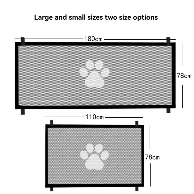 No punching pet partition fence dog isolation net portable folding dog obstacle safety net fence - Image 2